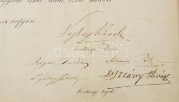 1877 Bp., ügyvédi diploma. Szeredi Vajkay Károly (1825-1893) jogi doktor, királyi táblai elnök, író,...