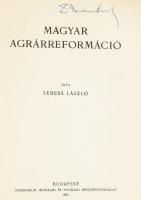 Seress László: A magyar agrárreformáció Bp., 1931. Athenaeum. 275. kiadói papírkötésben + hozzá a sz...