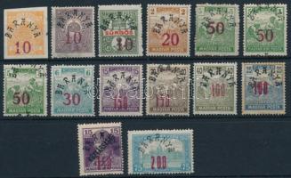 Baranya I. + II. 1919 49 db bélyeg Bodor vizsgálójellel, néhány érték rozsdás / some stamps with stain (19.075)