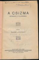Sass József: A csízma. Népszínmű 3 felvonásben Parasztírók könyvtára, Kaposvár. 1939. 1 . szám. Kiad...