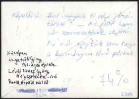 cca 1989-1990 Az MDF Kaposvári Szervezet és az MDF Belvárosi Szervezet tervezete, rajta aláírásokkal...