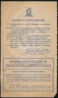 cca 1926 Franck Henrik Fiai R.T. Valódi Franck Kávépótlék Szállítólevél /hátoldalán részletes szállí...