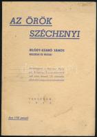 Iklódy-Szabó János: Az örök Széchenyi. Veszprém, 1942. Különlenyomat a Balatoni Kurír gróf Széchenyi István születésének múlt évben ünnepelt 150. évfordulója alkalmából e tárgyat érintő tudósításaiból. Kiadói papírkötésben 32 + (4) p.