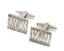 Ezüst(Ag) mandzsettagomb-pár, jelzett, bruttó: 11,8 g