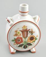 Zsolnay porcelán kulacs. Jelzett, minimális kopással, m: 13 cm