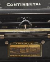 cca 1930, Continental Wanderer-Werke A.G. Chemnitz írógép. Magyar billentyűzettel, jó állapotban, mű...