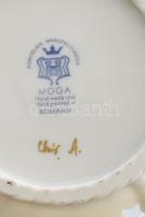 3 db Iris és Egon. kézzel festett áttört román porcelán kosarak. Jelzett, hibátlan d: 18 cm-ig