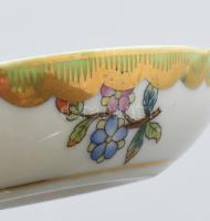 2 db Herendi porcelán hiányos darab vajtartó és tojás Kézzel festett, jelzett, kis kopással