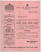 1934. "32. Magyar Királyi Osztálysorsjáték" 3. osztály 1/8A sorsjegye bélyegzéssel, vízjeles papíron + hozzá tartozó értesítővel, megrendelő lappal, fizetési elismervénnyel és nyeremény-jegyzékkel T:AU