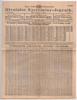 1934. "32. Magyar Királyi Osztálysorsjáték" 3. osztály 1/8A sorsjegye bélyegzéssel, vízjel...