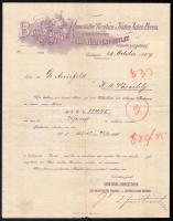 1889 Brassói Bányai és kohó részvény egylet fejléces számla / 1889 Invoice of Brasó Mines and smelti...