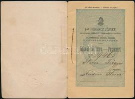 1878 Útlevél külföldre kereskedő részére