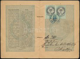 1878 Útlevél külföldre kereskedő részére