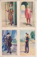 12 db RÉGI használatlan olasz katonai képeslap / 12 pre-1945 unused Italian military motive postcards (Astro)