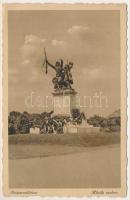 1943 Budapest XVIII. Pestszentlőrinc, Pusztaszentlőrinc, Szentlőrinc; Hősök szobra (ázott / wet damage)