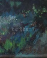 Schadl János (1892-1944): Napfényes erdőbelső, 1924. Olaj, papír, jelezve jobbra lent. Sérült. Dekor...