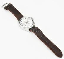 Tommy Hilfiger férfi karóra, kvarc, segédkörökkel, bőr szíjjal, számlap d: 40 mm