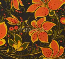 Nagy méretű orosz, festett fa dísztál falra akasztható d: 50 cm