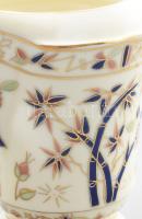 Zsolnay bambusz mintás porcelán kávé kiöntő és tejkiöntő. Kézzel festett, jelzett, mázrepedésekkel. ...