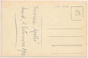 1928 Arad, Cinema Apollo mozi, zenés előadás gitárral és tangóharmonikával / cinema, performance wit...