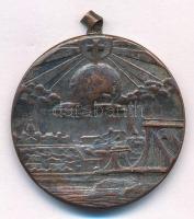 1938. "A Budapesti Eucharisztikus Világkongresszusról emlékül" bronz emlékérem füllel (30m...