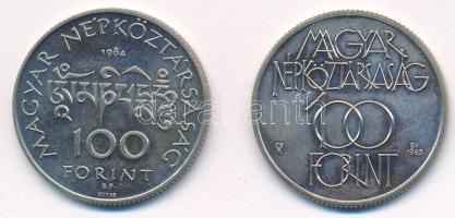 1984. 100Ft alpakka "Kőrösi Csoma Sándor" + 1985. 100Ft Cu-Ni "Kulturális Fórum"...