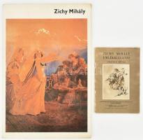 Zichy Mihály művészetét bemutató 2 kiadvány: Berkovits Ilona: Zichy Mihály. Bp., 1977., Corvina,(Offset-ny.), 4+8 p.+12 (reprodukciók) t. Magyar, angol, német és francia nyelven. Kiadói illusztrált, papír mappában, a mappa gerince kissé sérült, hiánytalanul. + Zichy Mihály emlékkiállítás. Grafikai művek. A Múzeumok és Műemlékek Országos Központja rendezésérben. Bp., 1952, Egyetemi Nyomda. Kiadói papírkötés, gerincen apró sérüléssel.