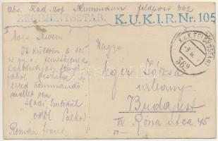 1917 Román front, a 105. gyalogezred temetőjének kápolnája télen / WWI Austro-Hungarian K.u.K. milit...