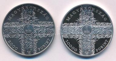 2021. 2000Ft Cu-Ni "52. Nemzetközi Eucharisztikus Kongresszus" + 10.000Ft Ag "52. Nem...