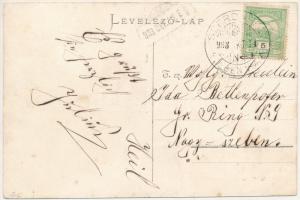 1908 Szerdahely, Miercurea Sibiului, Mercurea, Merkurea, Reussmarkt; Obergasse / Felső utca. A. Glat...