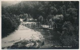 Resicabánya, Resica, Resicza, Resita; Strandbad / strand, fürdőzők / spa, bathers (EK)