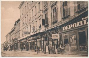 Temesvár, Timisoara; Str. Vasilie Alexandru, Cetate / Belváros, Missir, Galambos üzlete és saját kiadása / downtown, street view, publisher's shop