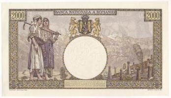 Románia 1941. 2000L T:AU több kisebb sarokhajlás
Romania 1941. 2000 Lei C:AU small corner folds
Kr...