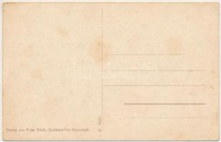 Höltövény, Heldsdorf, Halchiu; Volksbad / Fürdő, fürdőzők. Peter Dück kiadása / spa, bathers (EK)