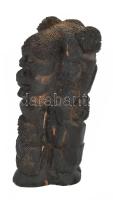 cca 1960, Tanzánia, Totem. Faragott, pácolt keményfa, kis sérülésekkel, m: 30 cm