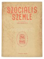 1940 Szociális Szemle. Társadalompolitikai folyóirat. Szerk.: Erődi-Harrach Béla. I. évf. 1-10. sz. (Teljes évfolyam, egy kötetben). Bp., 1940, Athenaeum-ny., 391+(1) p. Kiadói egészvászon-kötés, foltos borítóval.