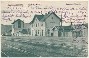 Maroshévíz, Oláhtoplica, Toplicza, Toplita; Gara / vasútállomás / railway station (EB)