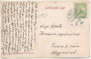 1913 Temesvár, Timisoara; Belváros, Jenő herceg tér, Általános hitelbank. Grün Károly kiadása / stre...