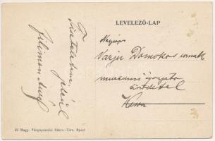 Marosvásárhely, Targu Mures (?); Filimon Aurél archeológus gyűjteményének részlete, levél és aláírás...