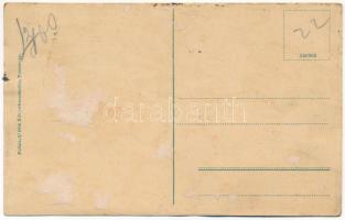 Temesvár, Timisoara; Balázs tér, fogház, börtön, villamos. Polatsek kiadása / square, prison, tram (...