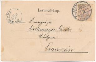 1899 (Vorläufer) Temesvár, Timisoara; Józsefváros, Scudier tér, Gaszner József üzlete, piac. Kossak ...