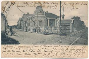 1912 Temesvár, Timisoara; Erzsébetváros, Dózsa utca, villamos sín. Králicsek Béla kiadása / street, Elisabetin, tramway tracks (EK)