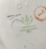 Hollóházi madárpár, kézzel festett jelzett, hibátlan, m: 19 cm