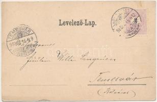 1898 (Vorläufer) Nagyszeben, Hermannstadt, Sibiu; Der grosse Ring (Winternacht) / Fő tér télen este....