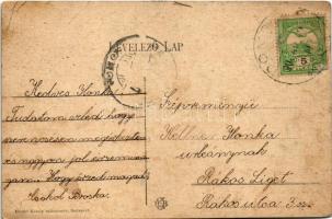 1906 Dömsöd, Evangélikus templom, községháza. Divald Károly kiadása (EB)