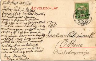 1910 Balassagyarmat, Ágostai evangélikus templom (gyűrődés / crease)