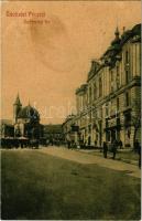 1907 Pécs, Széchenyi tér, piac, üzletek. W.L. 1527. (EK)