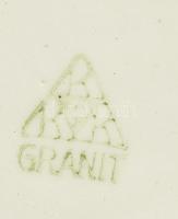 Gránit fedeles sütőedény, jelzett, kopással, 20x17 cm