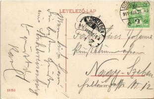 1911 Székesfehérvár, Sas utca, Peinn József Concordia temetkezési vállalata, Fekete Sas szálloda és ...