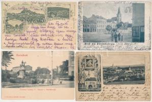 10 db RÉGI külföldi város képeslap / 10 pre-1945 European town-view postcards